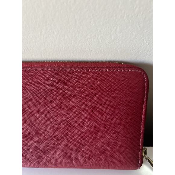 Auth Tory Burch York Long Leather Wallet in Red with Gold - Picture 4 of 9